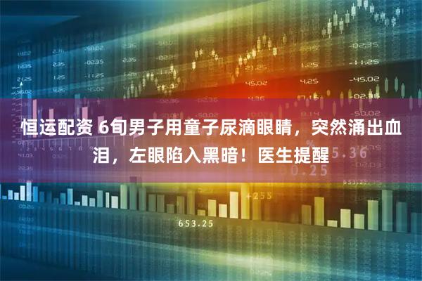 恒运配资 6旬男子用童子尿滴眼睛，突然涌出血泪，左眼陷入黑暗！医生提醒